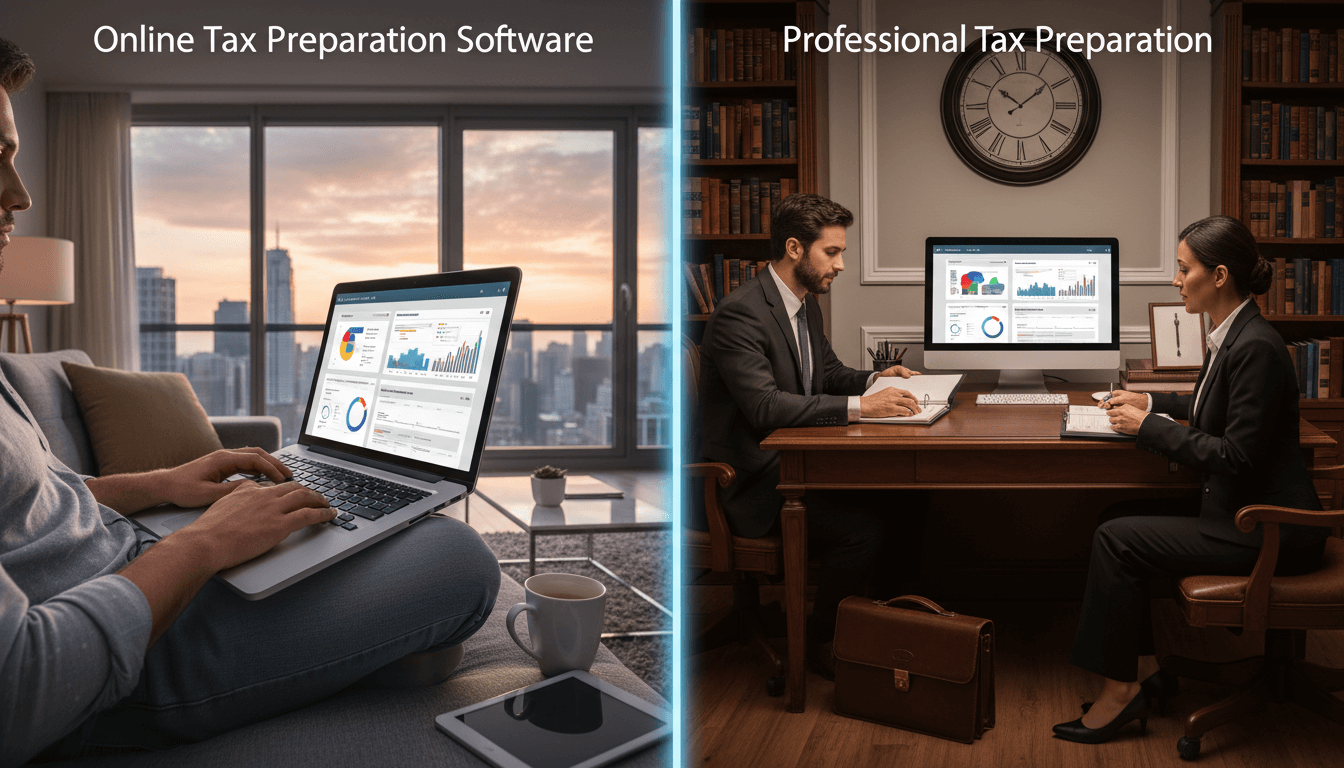 Tax Filing Process Comparison: Online Software vs. Professional Tax Preparers